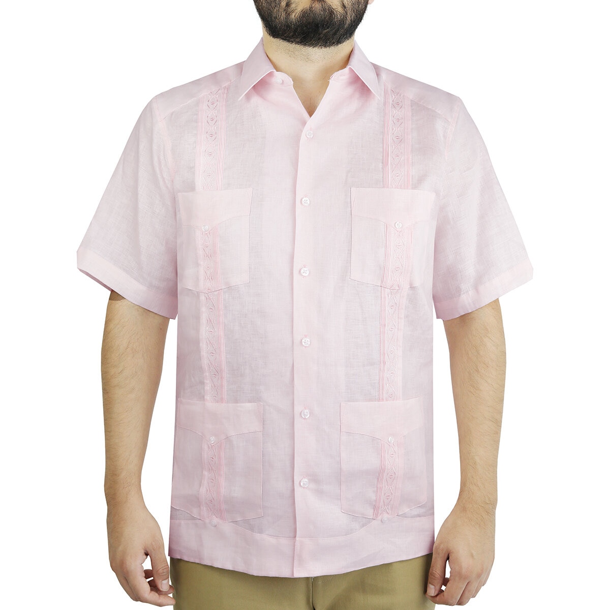 Uxmal by Manchester, Guayabera 100% Lino para Caballero, Varios Colores y Tallas
