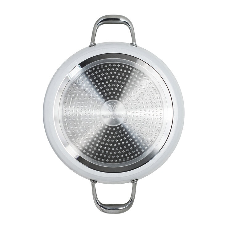 Westinghouse, Arrocera 28 cm de Cerámica Blanca, Acero Inoxidable