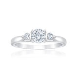 Anillo, Diamantes, 0.60ctw, Oro Blanco 14K