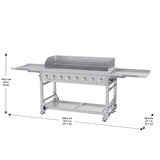 NXR, Parrilla de Acero de 8 Quemadores Plegable NXR, Parrilla de Acero de 8 Quemadores Plegable