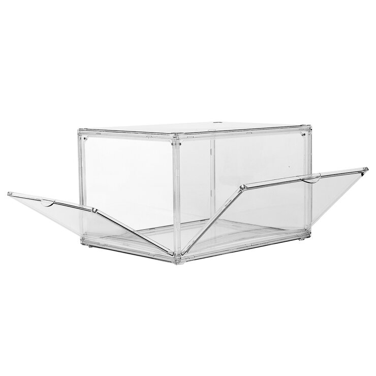 AG Box, Set de 4 Cajas de Zapatos Apilables Modelo Payton, Transparente