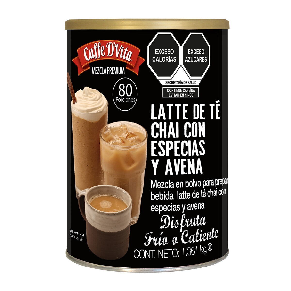 Caffe D'Vita Latte de Té Chao con Especias y Avena 1.36 kg