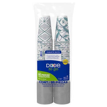 Dixie Vasos Desechables con Tapa 96 pzas de 473 ml
