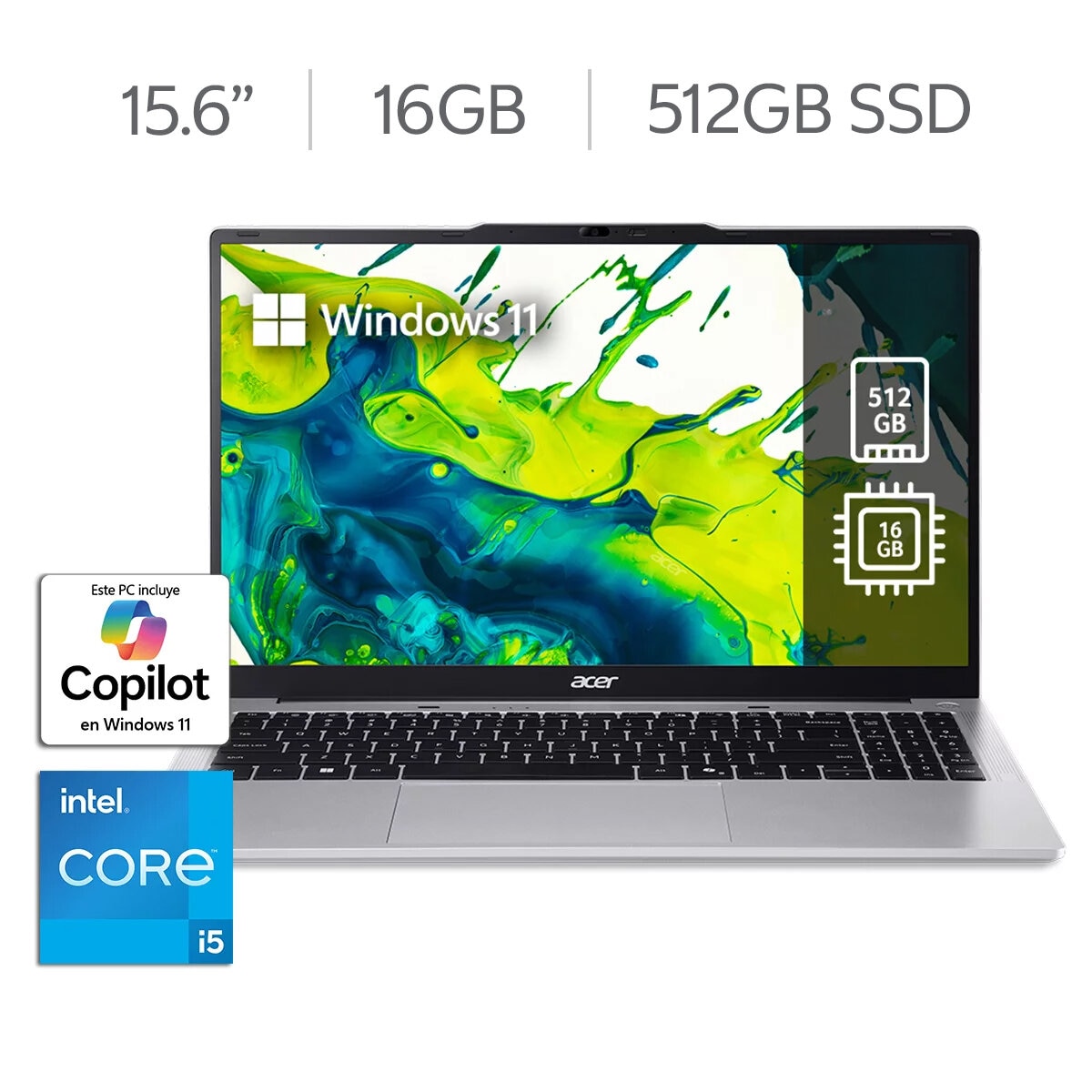 Acer Aspire Lite 15 Laptop 15.6" Full HD Intel Core i5 16GB 512GB SSD