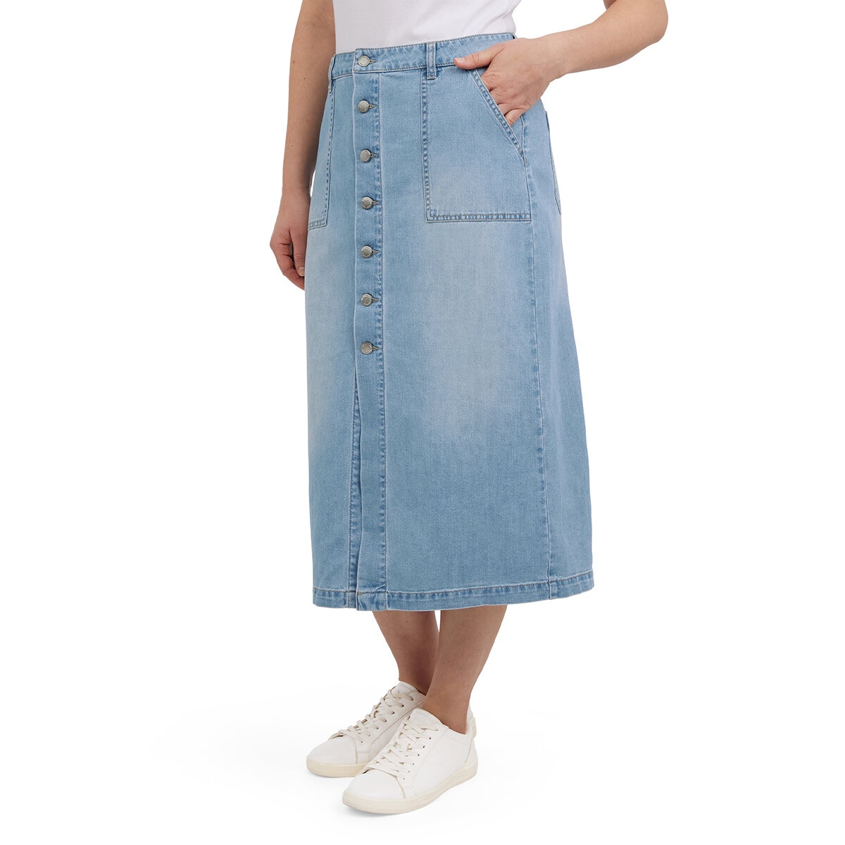 Wrangler Falda de Mezclilla para Dama Azul 4