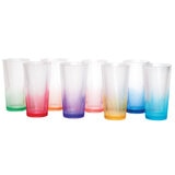 Juego de 8 Vasos Acrílicos de Colores, 651mL