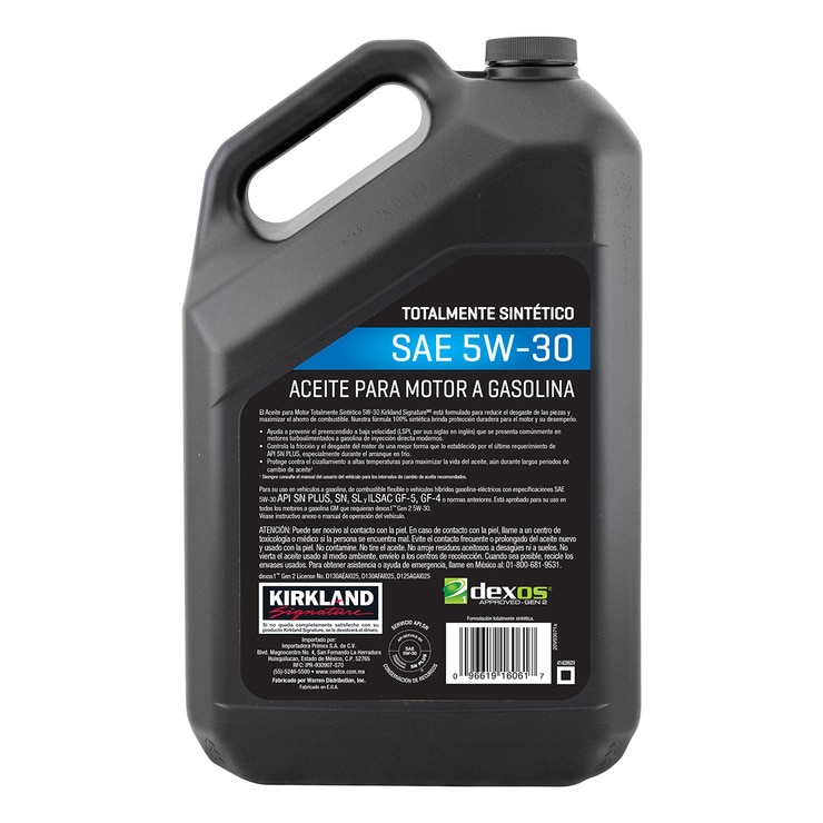Kirkland Signature Aceite Sintético para Motor 5W30 2 Botellas de 4.73 Litros