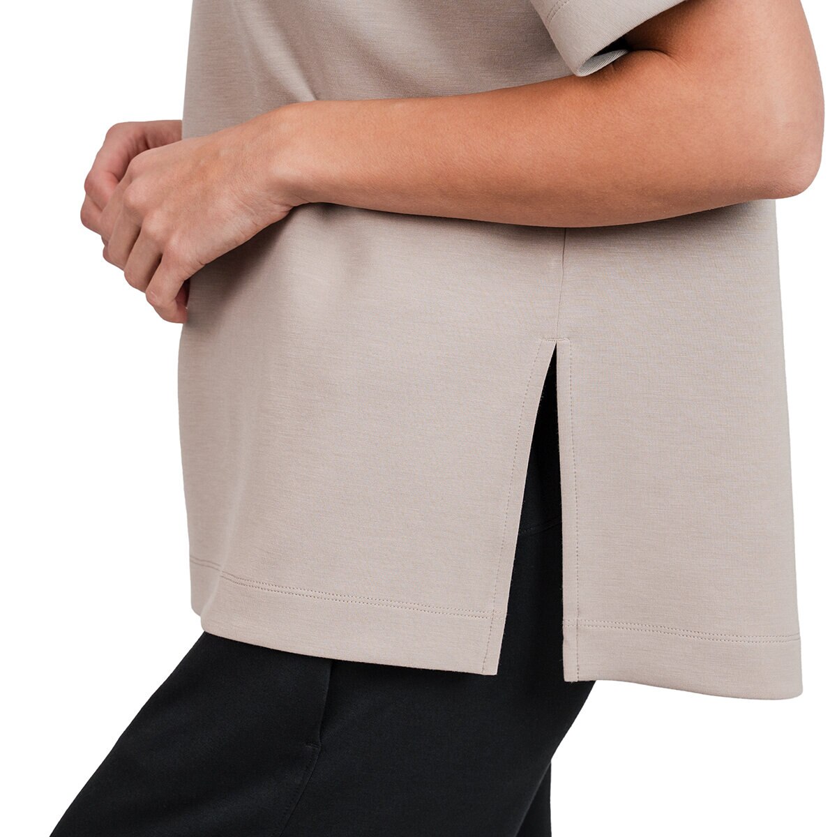 Kersh Blusa tejida para Dama Café Grande