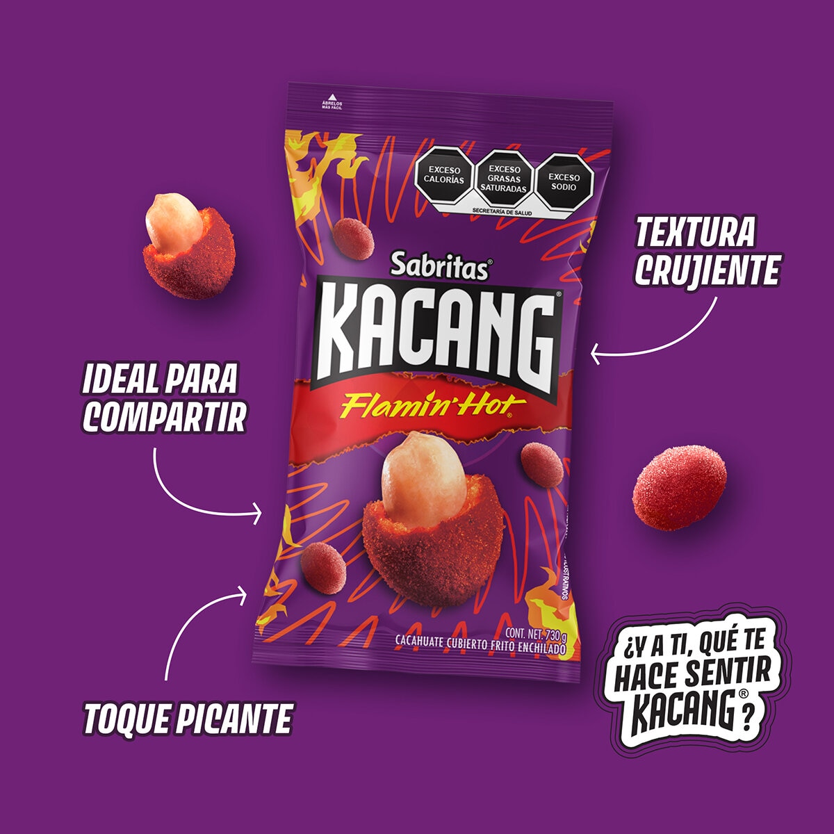 Sabritas Kacang Flamin' Hot 730 g