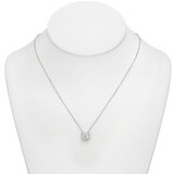 0.45ctw, Collar de Diamantes, Corte Redondo, Oro Blanco de 14kt