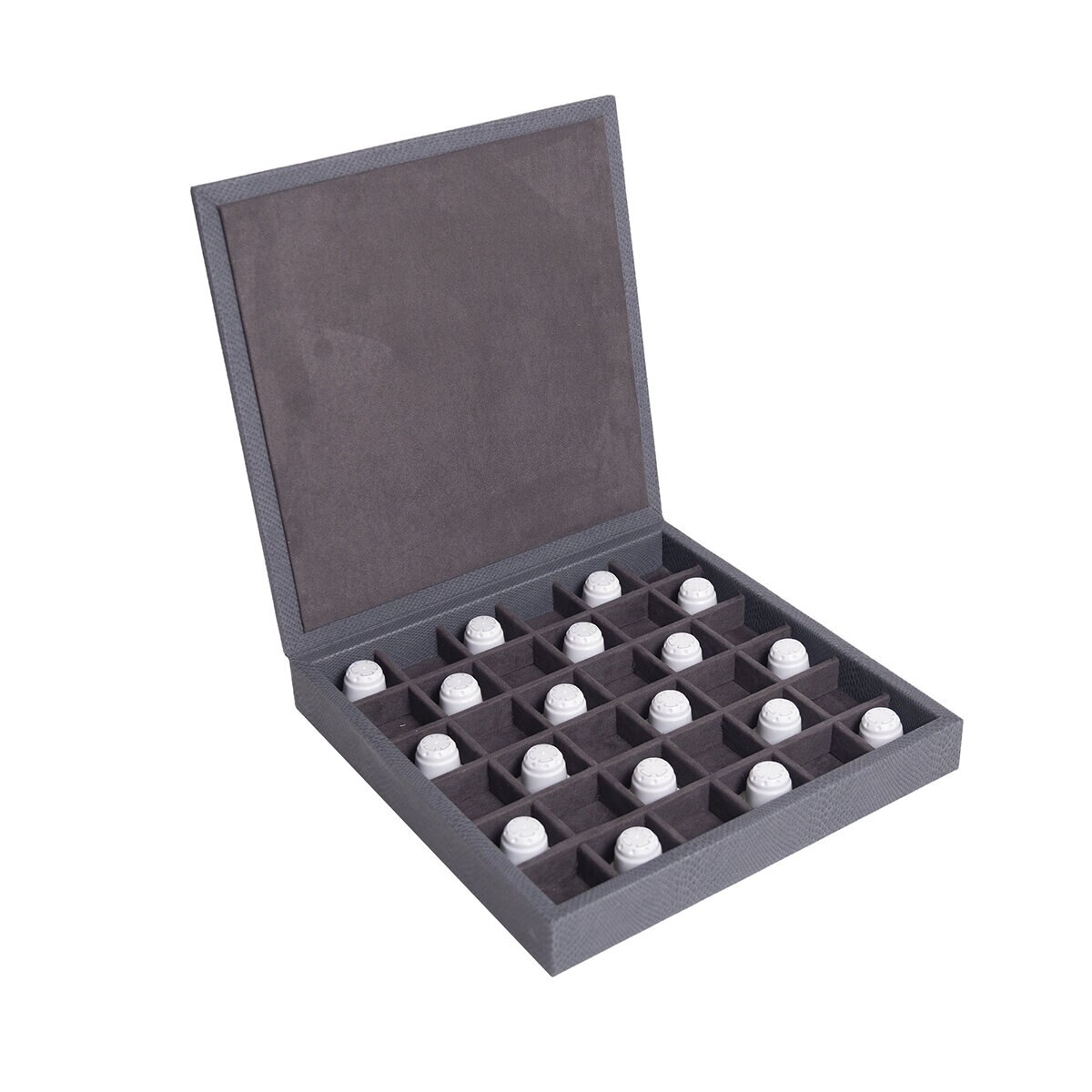 BHOME, Caja Organizadora de Cápsulas de Café, 30 Espacios, Color Gris