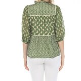 Rain and Rose Blusa para Dama Verde Grande