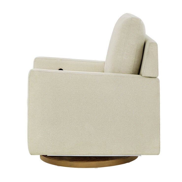 Thomasville, Sillón Giratorio de Tela con Otomano