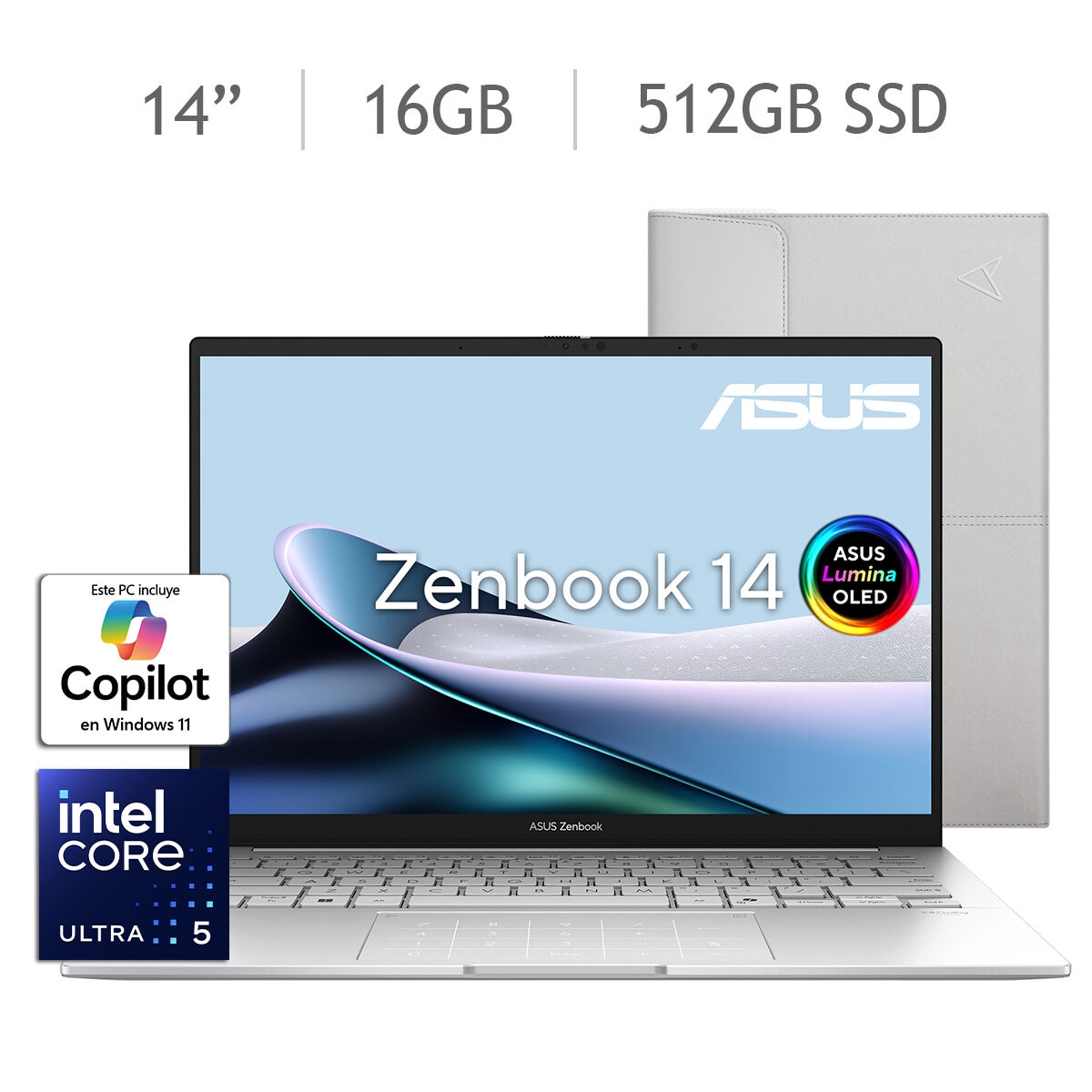 Asus Zenbook 14 14" WUXGA Oled Intel Core Ultra 5 16GB 512GB SSD