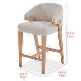 Aiden & Ivy Furniture, Paquete de 2 Taburetes de Tela para Mostrador