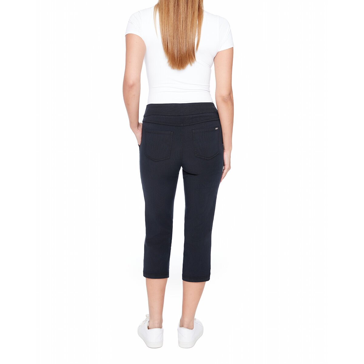 S.C. & CO Pantalones Capri para Dama Negro Extra Grande S.C. & CO Pantalones Capri para Dama Negro Extra Grande
