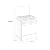 LG Estufa de gas 5 quemadores 76cm