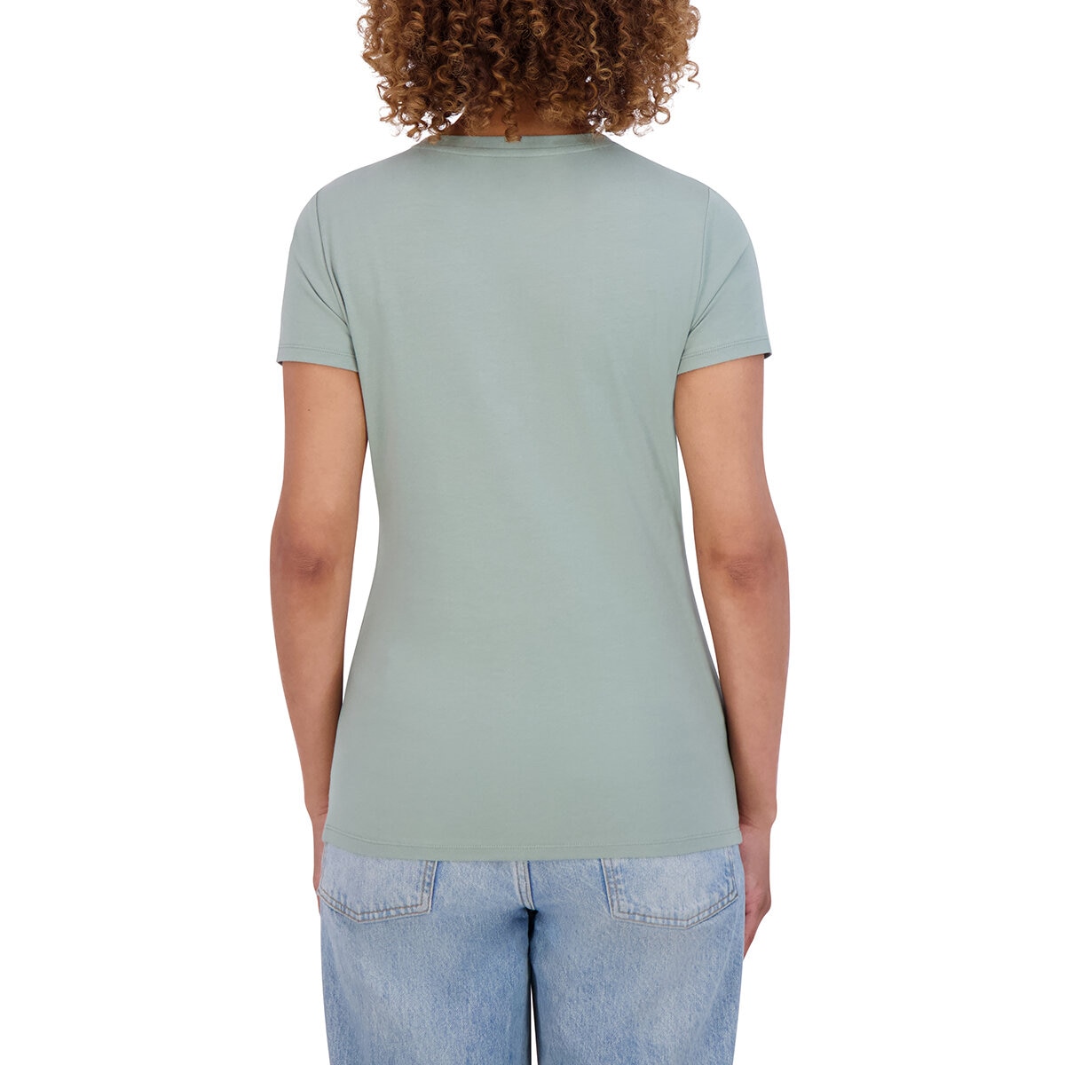 DKNY Blusa para Dama Verde Extra Chica