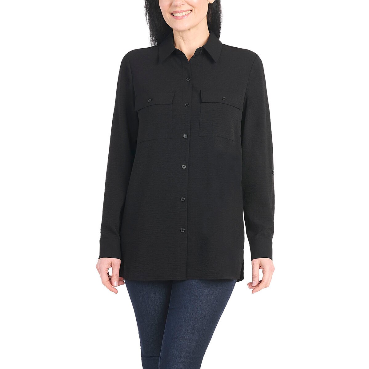 Hilary Radley Blusa para Dama Negro Extra Chica
