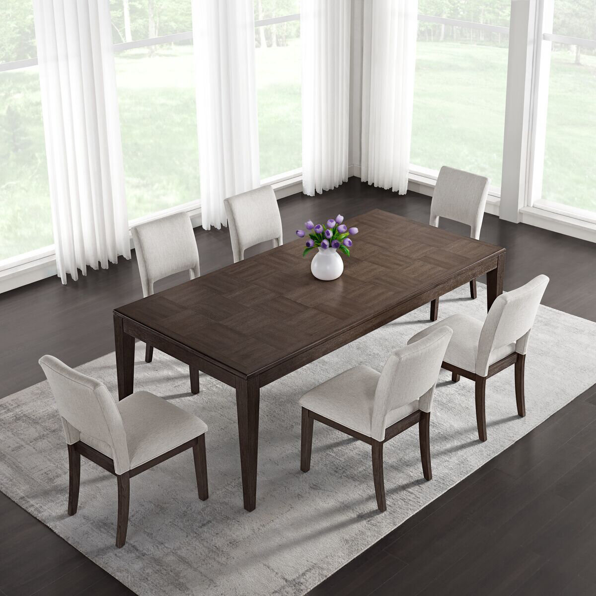 Henredon, Morris Falls, Juego de Comedor 7 piezas