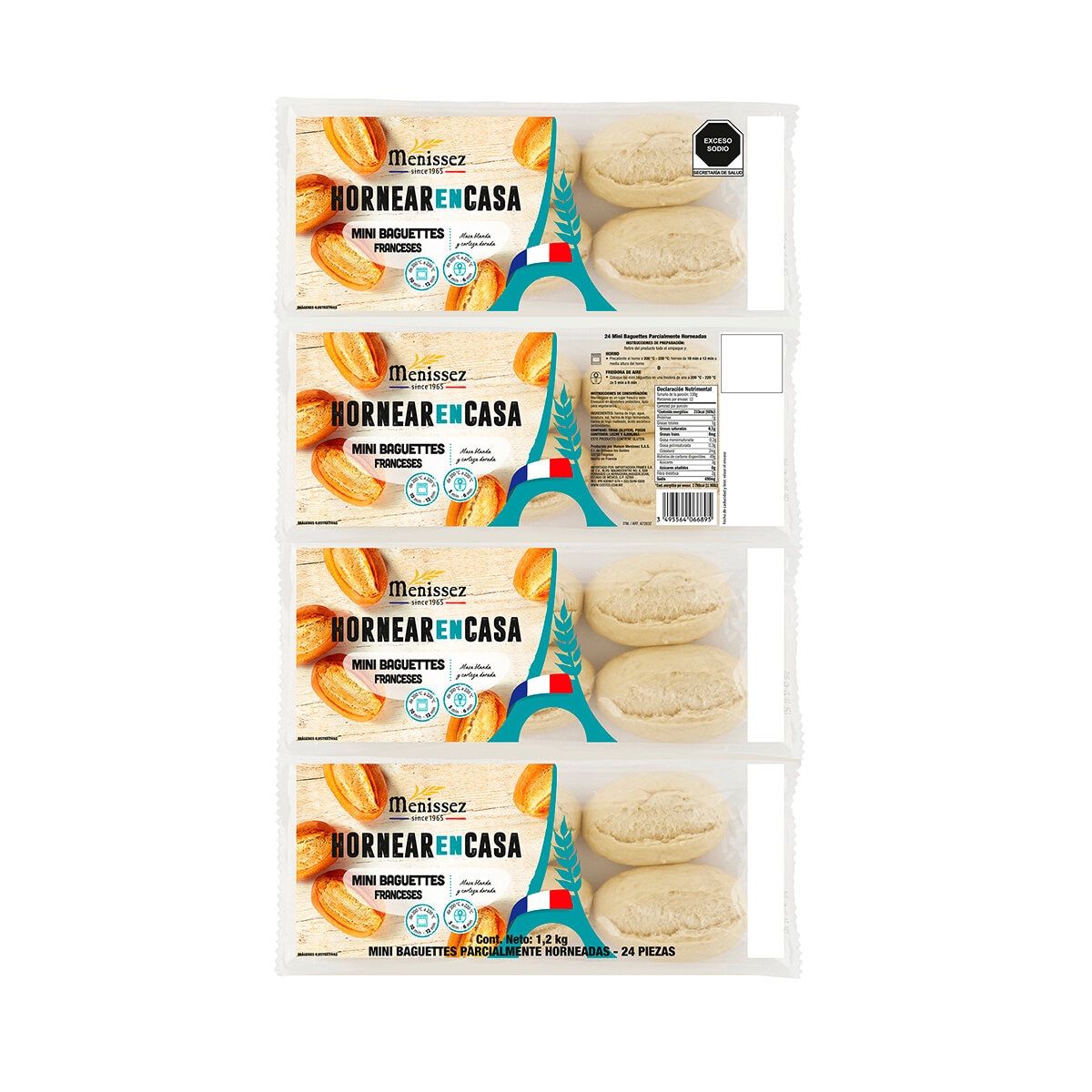 Menissez Mini Baguettes Franceses 24 pzas Costco Mexico