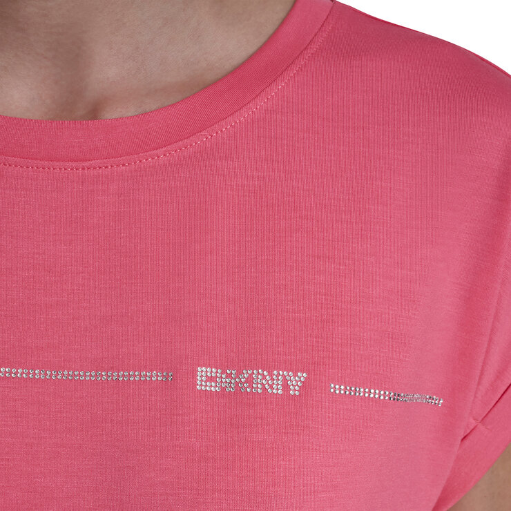DKNY Playera para Dama Rosa Grande