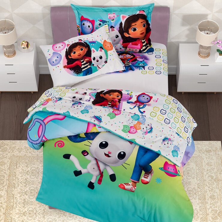 Providencia Juego de Edredón Individual de 5 piezas Gabby's Dollhouse