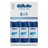 Gillette Antitranspirante en Gel 6 en 1 Skin Guard 5 pzas de 113 g Gillette Antitranspirante en Gel 6 en 1 Skin Guard 5 pzas de 113 g