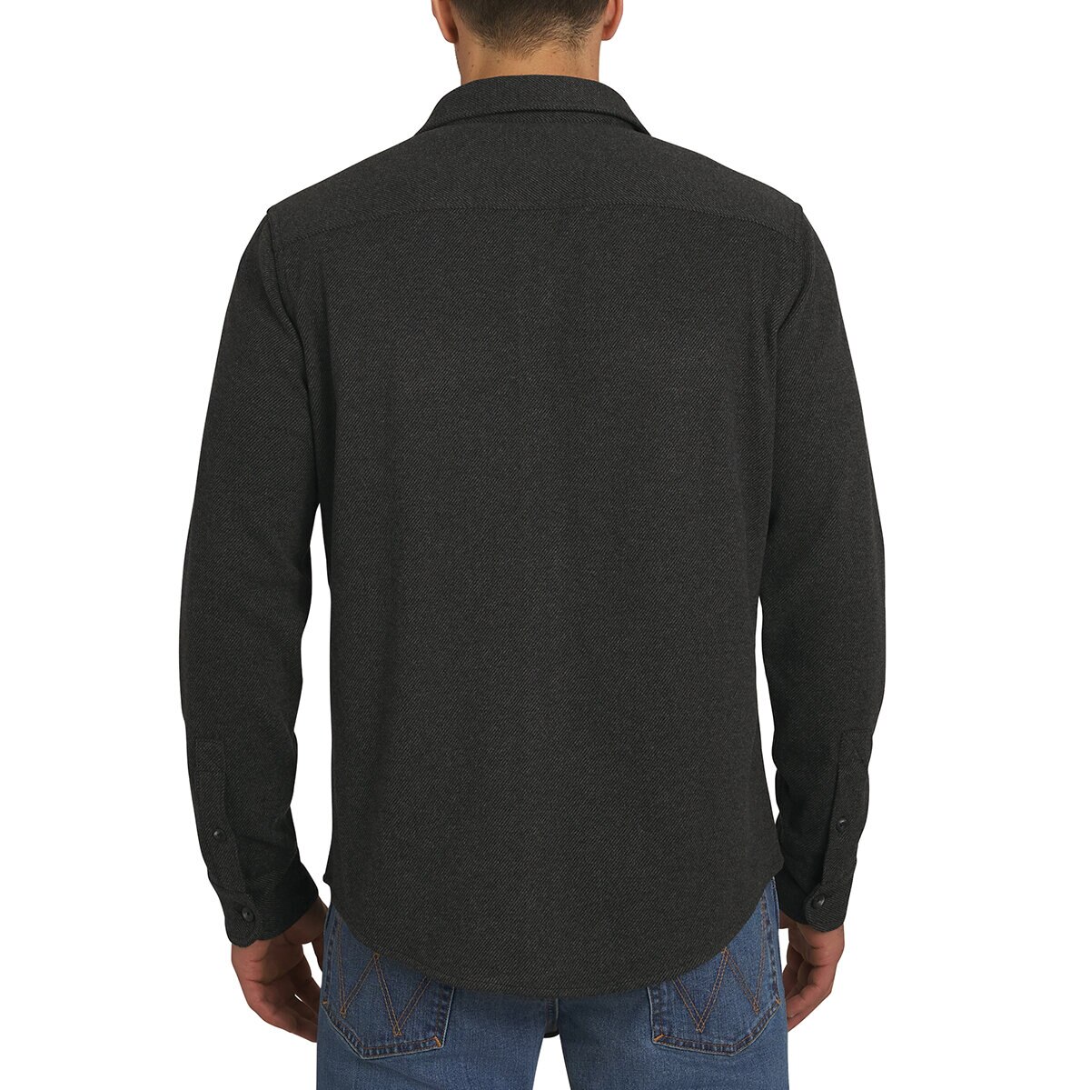 Wrangler Sobre camisa de franela para Caballero Negro Extra Grande