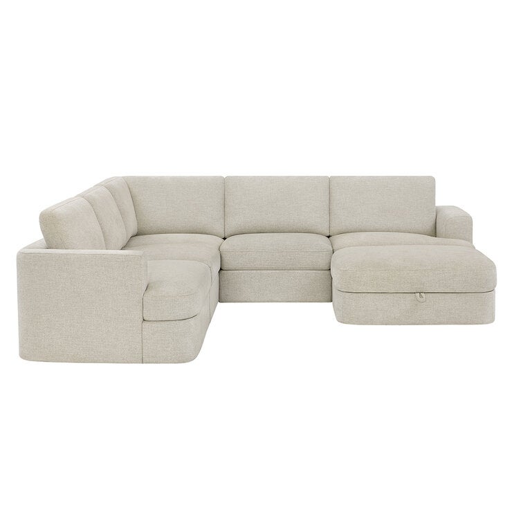 Henredon, Corvin, Seccional Modular de 6 Piezas con Otomano con Almacenamiento Henredon, Corvin, Seccional Modular de 6 Piezas con Otomano con Almacenamiento
