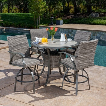 SunVilla, Cobalt Juego de Comedor Alto de 5 Piezas
