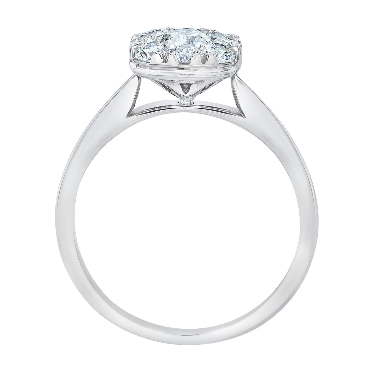 Anillo, Diamantes 0.71ctw, Oro Blanco 14K