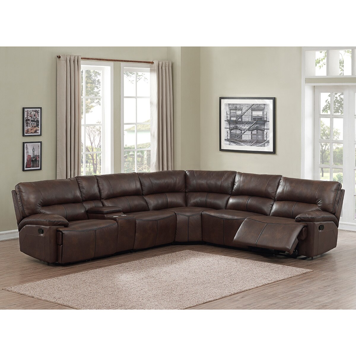 Pulaski, Martin, sofá seccional, piel | Costco México