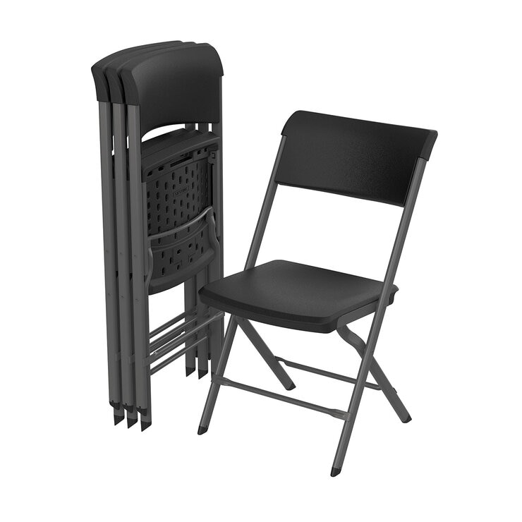 Lifetime, Sillas Plegables 4 Pack, Color Negro