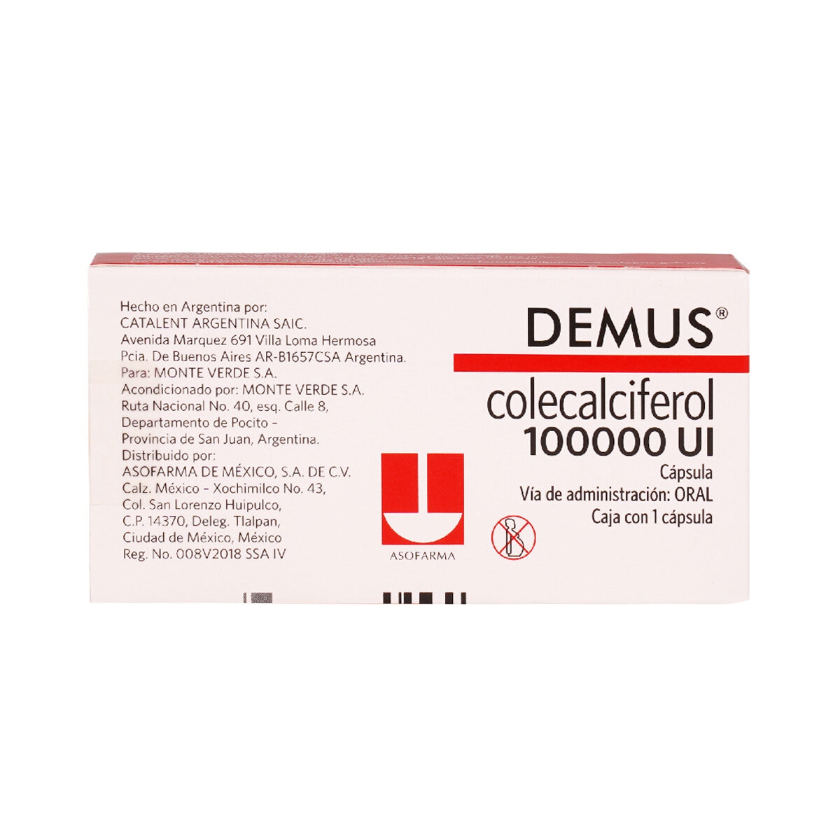 Demus 100000 UI Colecalciferol 1 cápsula