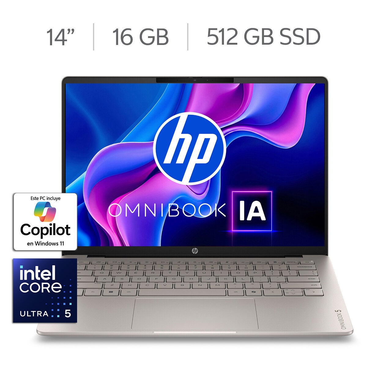 HP Omnibook 5 14-hh0050la Laptop 14" 3K OLED Intel Core Ultra 5 322 16GB 512GB SSD HP Omnibook 5 14-hh0050la Laptop 14" 3K OLED Intel Core Ultra 5 322 16GB 512GB SSD