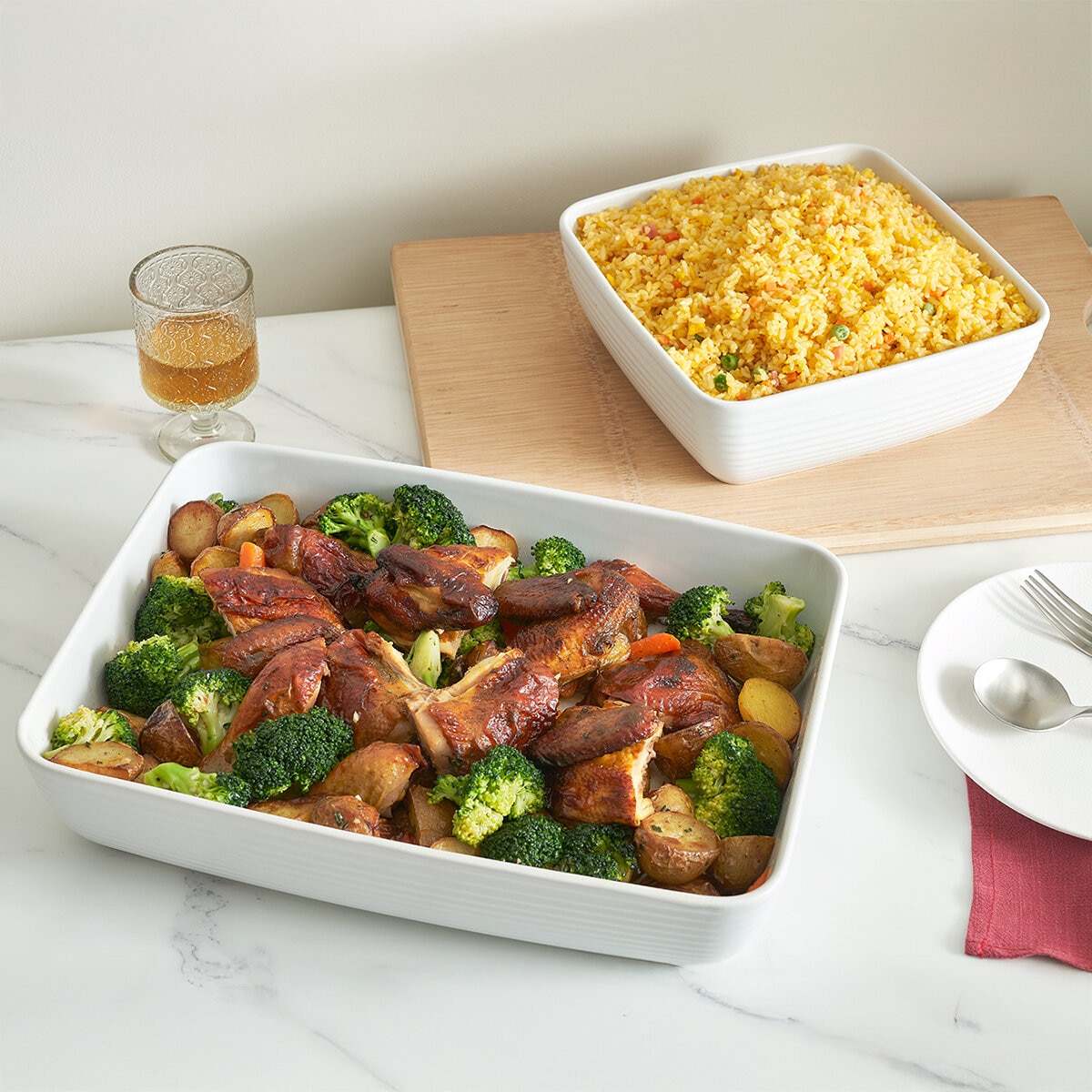 Juego de 2 Platones para Servir de Cerámica