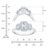 Anillo, Esmeralda, 1.17ctw Diamantes, Platino