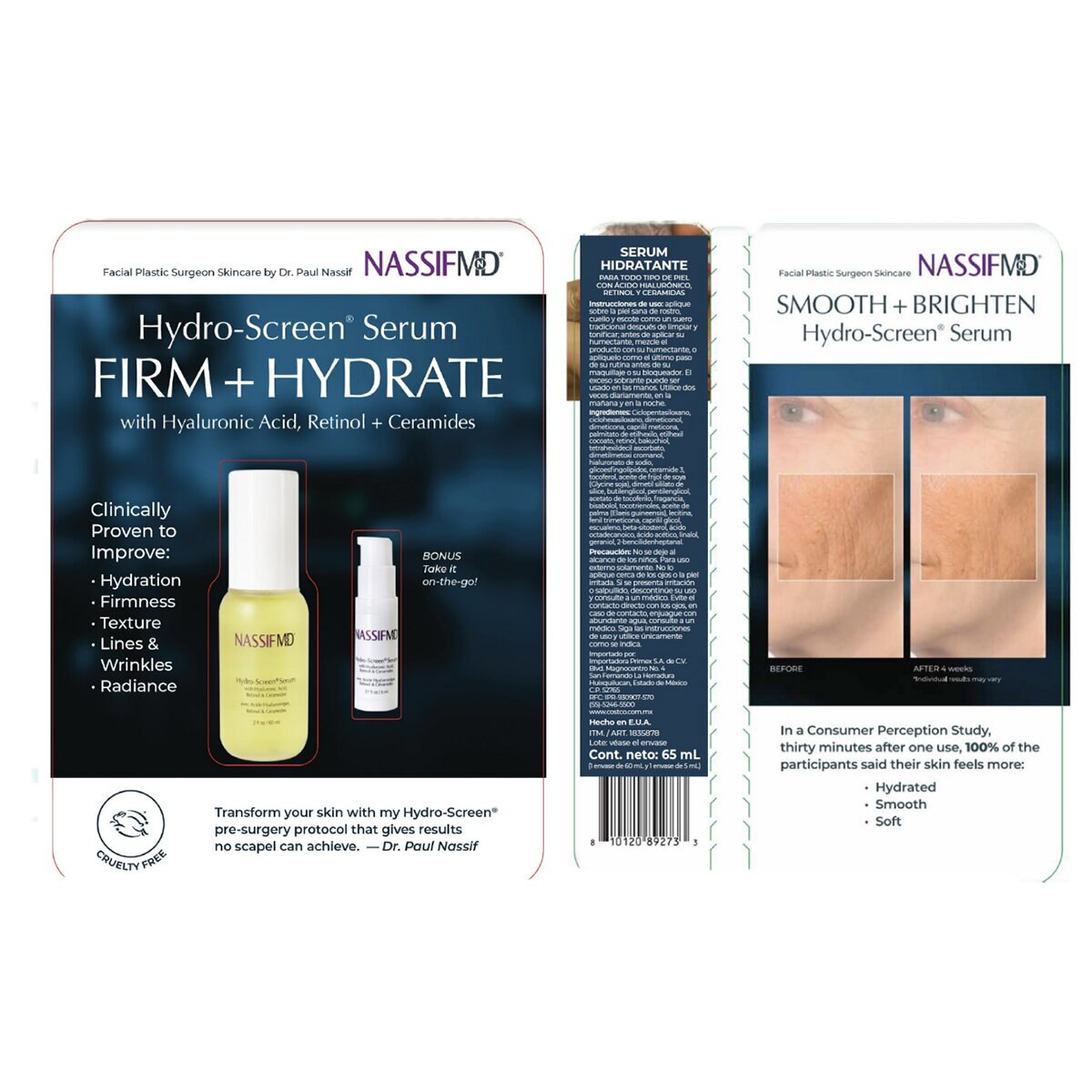 Nassif MD Hydro-Screen Suero Hidratante 60 ml + 5ml