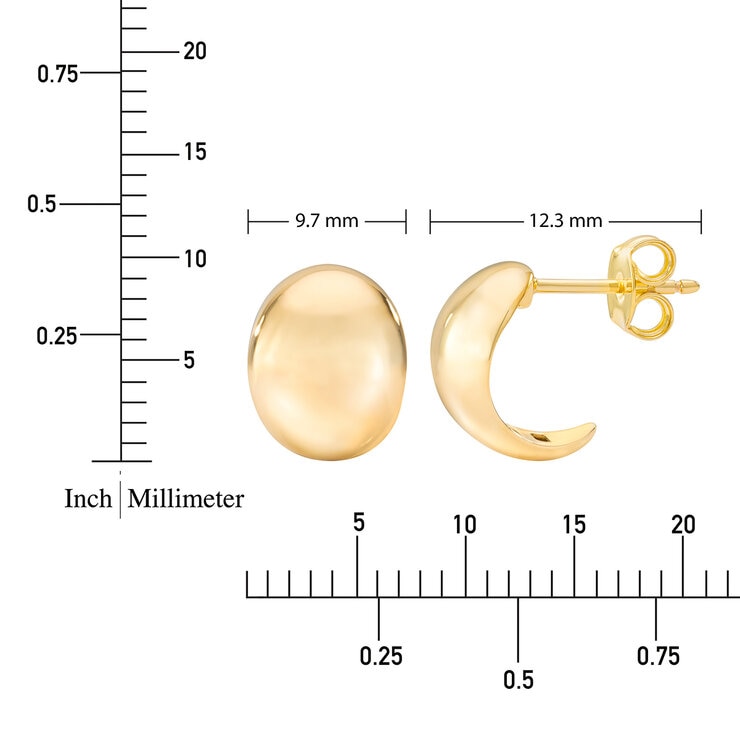 Aretes, Oro Amarillo de 14K