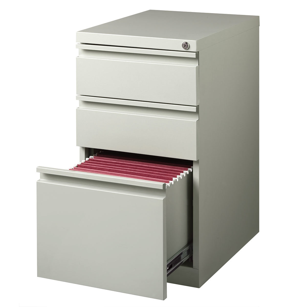 Hirsh Archivero Gris con 2 Cajones Lapiceros y 1 Cajón Tamaño Carta