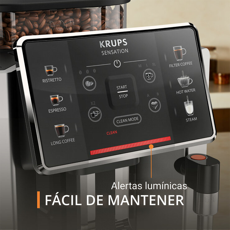 Krups Cafetera Automática Sensation incluye kit de mantenimiento