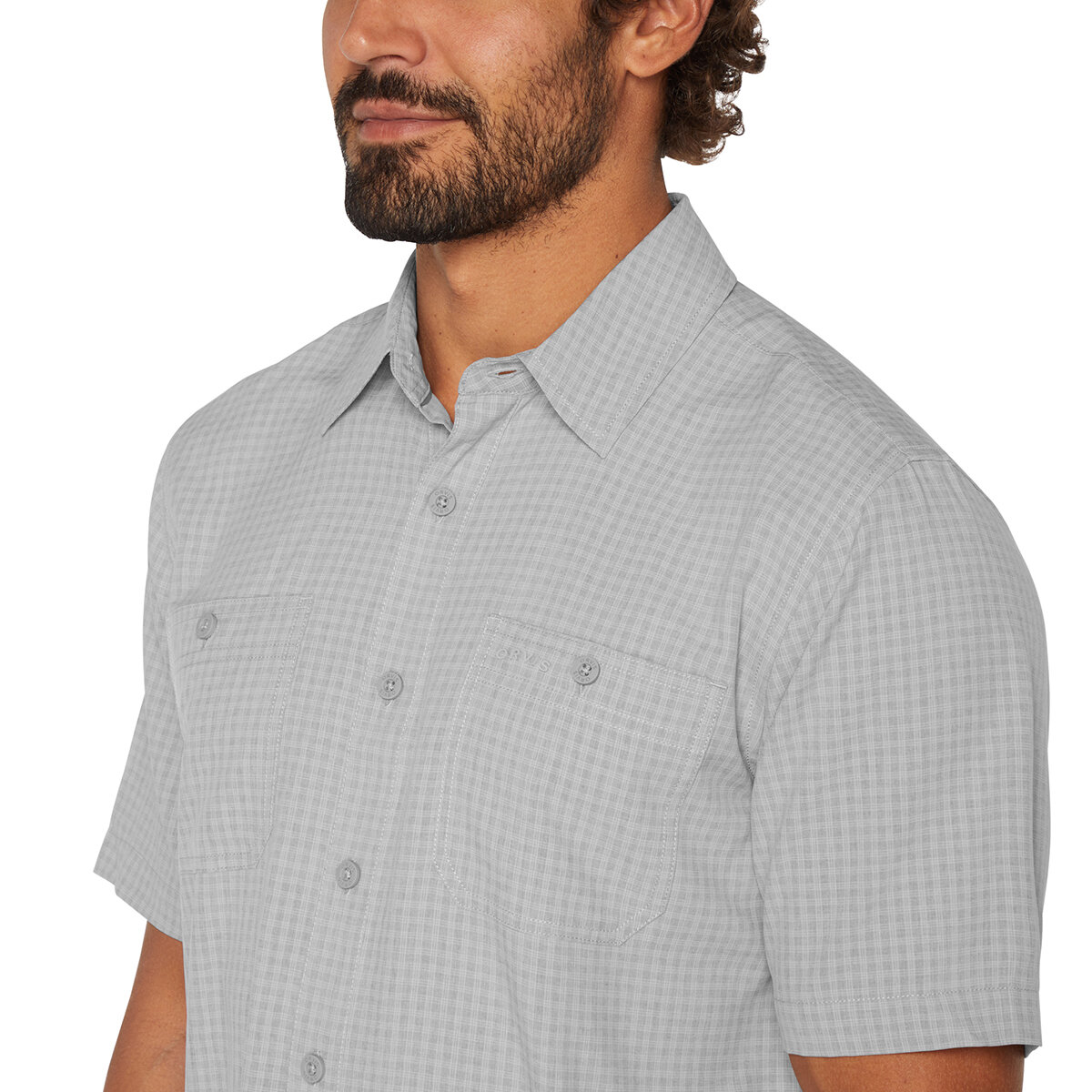 Orvis Camisa manga corta para Caballero Gris Grande