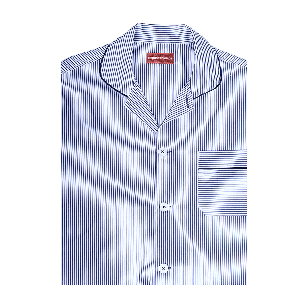 Emporio Colombo  Pijama para Caballero, 2 piezas, Rayas Marino,Vari  M