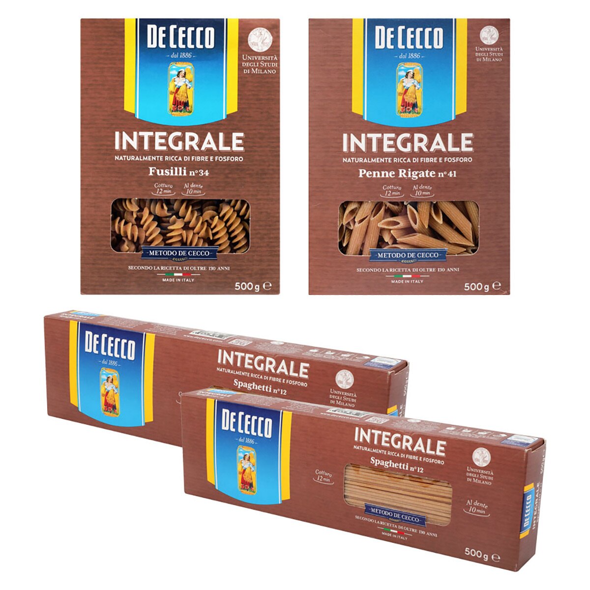 Kit Pasta Integral De Cecco 4/500 gr Costco México
