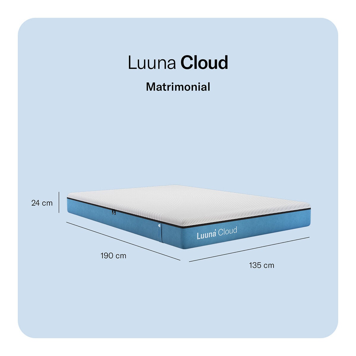 Luuna Cloud, Colchon Matrimonial, Memory Foam