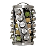 Kamenstein Especiero Giratorio de Acero Inoxidable con 20 Frascos y Especias