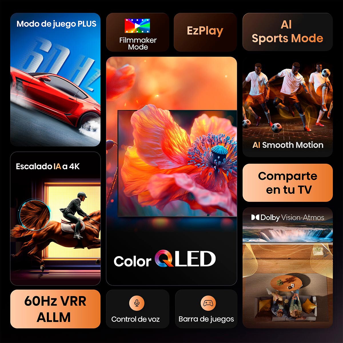 Hisense Pantalla 85" QLED 4K Fire TV