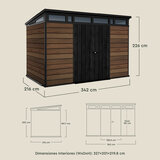 Keter Signature Collection, Pent Cobertizo de 3.3m x 2.1m