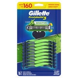 Gillette Prestobarba 3 Rastrillos desechables Sensitive 16 pzas